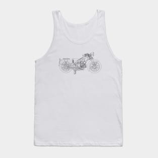 Retro motorcycle Tank Top